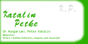 katalin petke business card